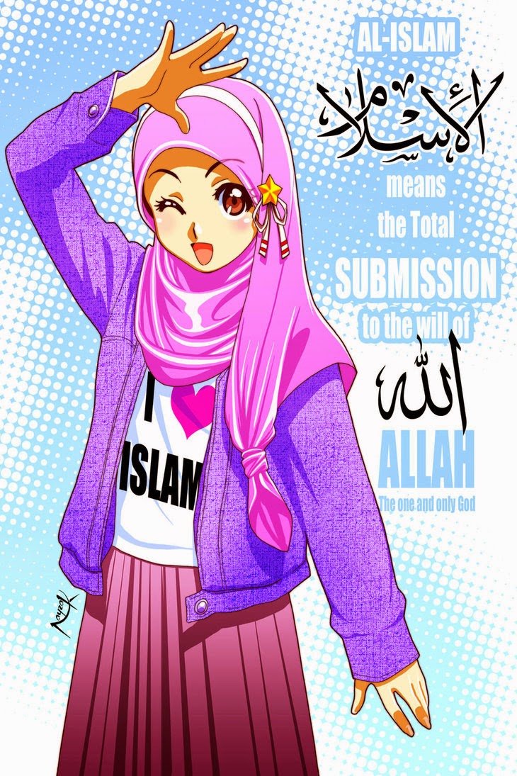 Gambar Kartun Muslimah Trendy Kolek Gambar