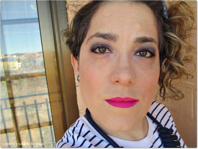 Maquillaje primaveral en morado y fuxia