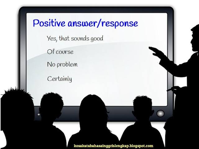 contoh positive answer atau positive responses