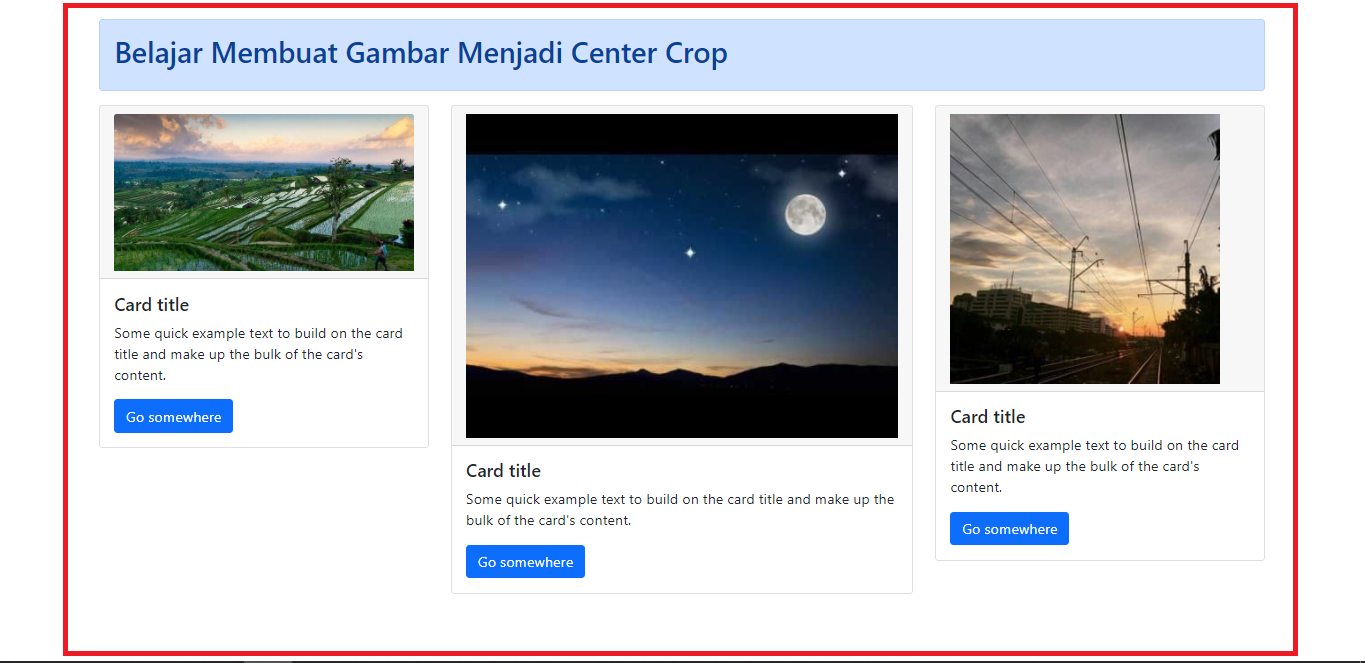 membuat gambar center crop dengan css