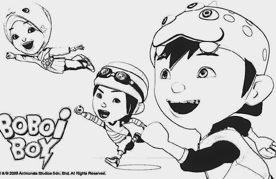 Mewarnai Gambar Boboiboy ~ Gambar Mewarnai Lucu