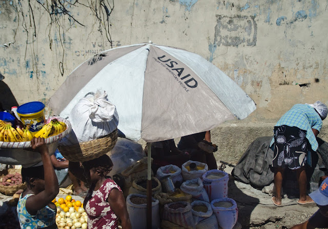 usaid umbrella used in market