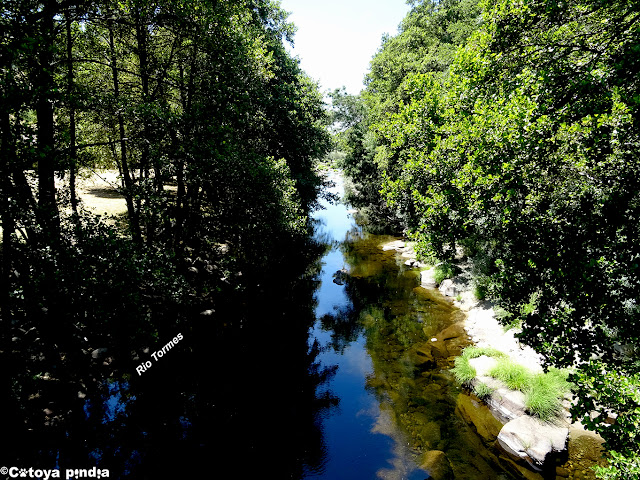 Pasando por el río Tormes.