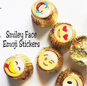 Give a smile to everyone you meet today with these fun smiley face emoji kiss stickers. These printable stickers fit perfectly on the bottom of a Hershey Kiss or Reeses Peanut Butter Cup mini to bring a smile to everyone's face today.