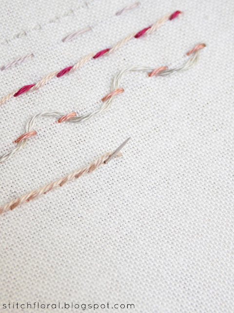 Line stitches and their variations: sampler