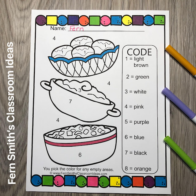 Click Here to Download These Thanksgiving Know Your Numbers and Know Your Colors Color By Code Worksheets for Your Classroom Today!