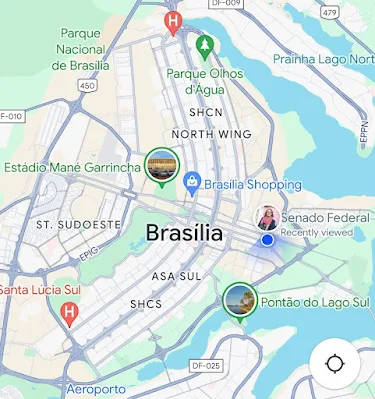 Location of the Three Powers Plaza in Brasilia