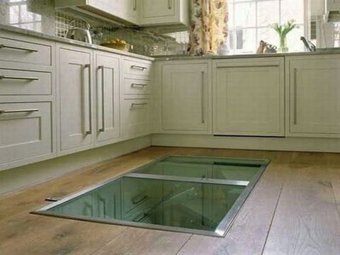 Wine Cellar In Floor Window In Floor