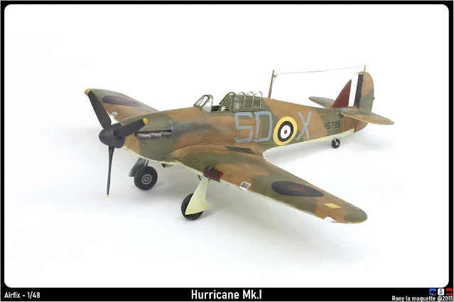 Maquette de l' Hurricane MkI d'Airfix au 1/48.