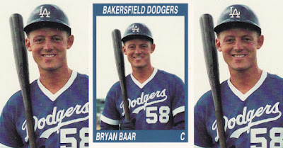 Brian Baar 1990 Bakersfield Dodgers card