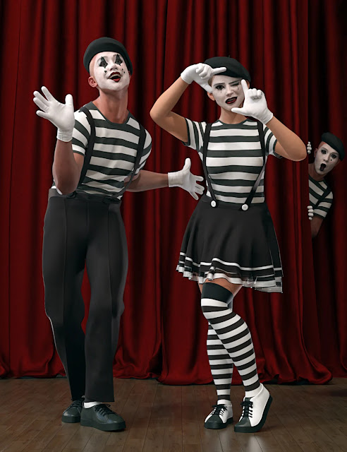 Unveiling the Art of Silence: dForce Mime Artist for Genesis 9