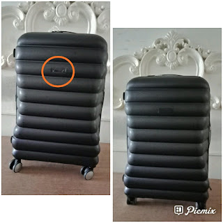 Covering the dislodged luggage brand with leather  