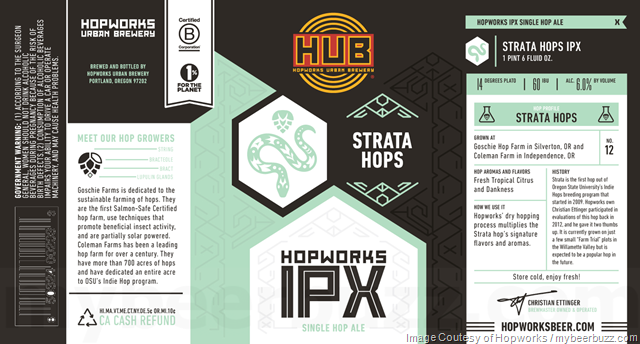 Hopworks IPX Single Hop Ale With Strata Hops
