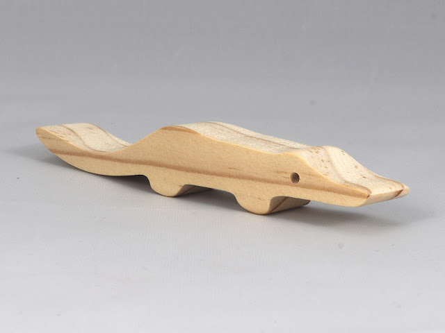 Wood Toy Alligator Cutout, Handmade, Unfinished, Freestanding, and Ready to Paint, From The Noah's Ark Animal Cracker Collection