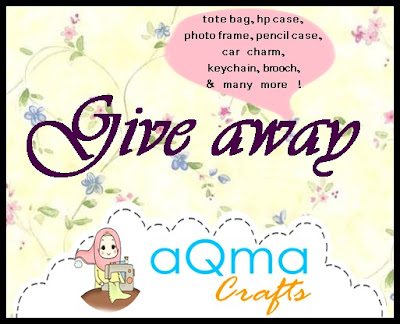 http://aqmablogshope.blogspot.com/2013/05/give-away-by-aqma-craft.html