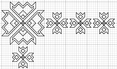 free blackwork edge corner pattern