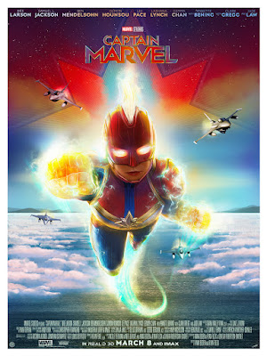 Captain Marvel Movie Poster Giclee Print by Andy Fairhurst x Grey Matter Art