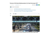 Jalan berbayar Jakarta sudah diterapkan sejak 25 Januari, Cek Fakta yang Sebenarnya (Hoaks)