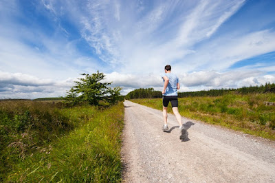 Man going for a run