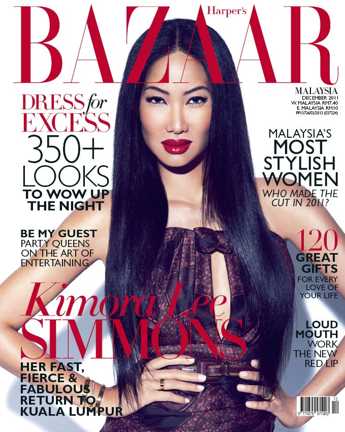 Coverin' It Kimora Lee Simmons on Harper's Bazaar Malaysia