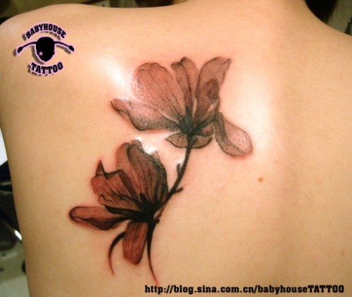 flower tattoo black. flowers tattoos black.