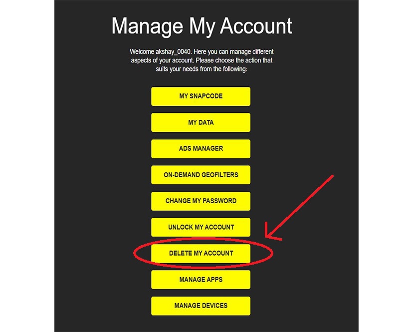 How to delete your snapchat account