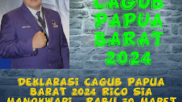 Deklarasi Rico Sia Cagub Papua Barat 2024 Siap di Manokwari