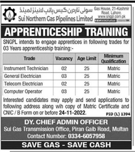 SNGPL Jobs 2022 - Sui Northern Gas Pipelines Limited Jobs 2022