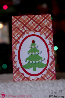 Treat bag with Christmas tree