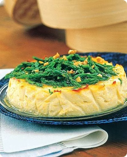 Flan affumicato al gelsomino con asparagina