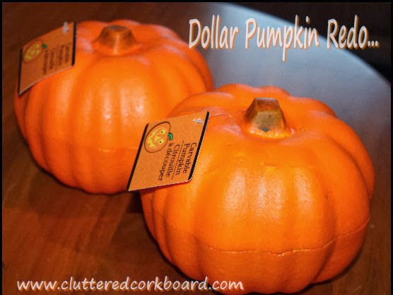 A Dollar Pumpkin Redo... Elegant Pumpkin using a sharpie