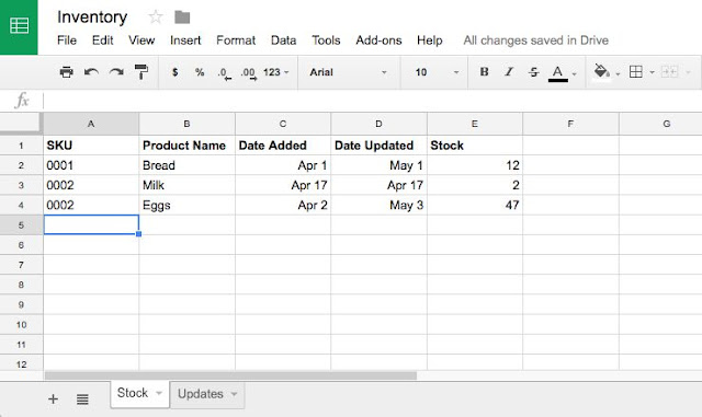 quản lý kho với máy quét mã vạch và Google Sheets - giới thiệu