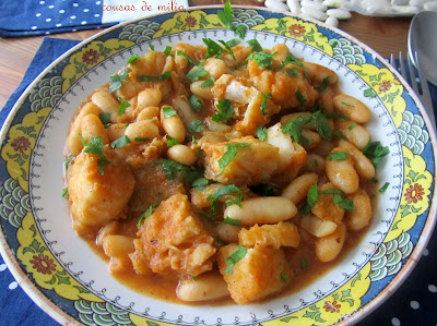 Alubias con bacalao