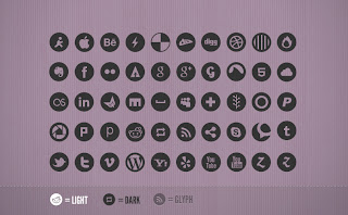 stylish social icons 3d  webdesign template