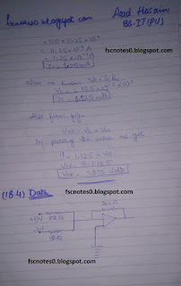 F.Sc ICS Notes: Physics XII: Chapter 18 Electronics Numerical Problems by Asad Hussain 3