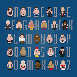 Wrestling Alphabet - Cross Stitch PDF Pattern Download