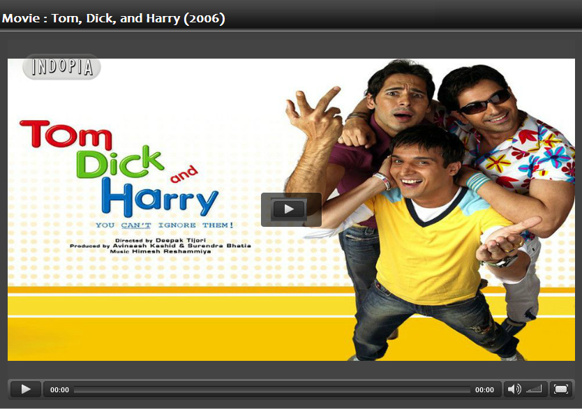 http://www.indopia.com/showtime/watch/movie/2006010060_00/tom-dick-and-harry/