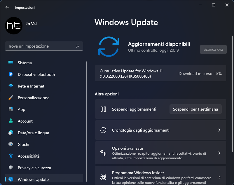 Download, installazione e novità di Windows 11 - Build 22000.120