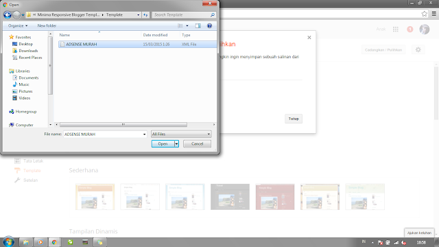 Tata Cara Mengganti Template Blogspot