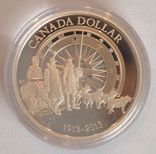 Proof Fine Silver Dollar - 100th Anniversary of the Canadian Arctic Expedition - Mintage 40000 (2013) [Front]