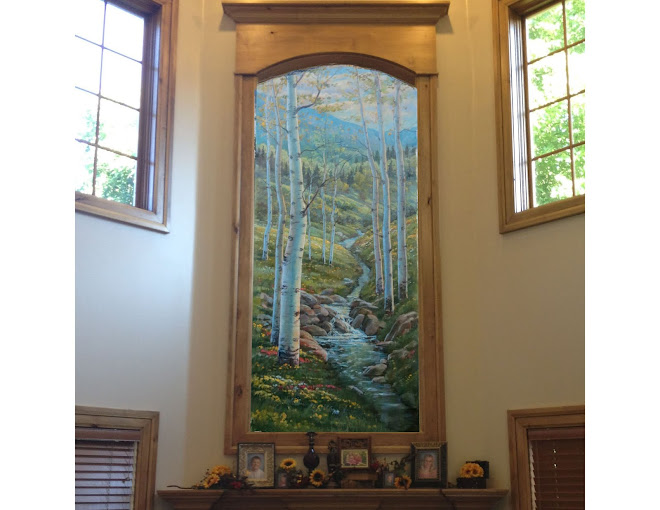 MOUNTAIN HIGH MURAL FOR CLIENTS MARK & LEAH HALL HOME