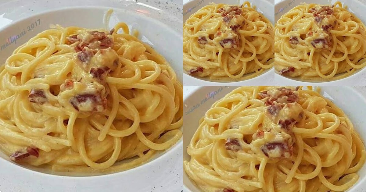 Spaghetti Carbonara 🍝 by : Susan Mellyani  Resep Masakan Ikan