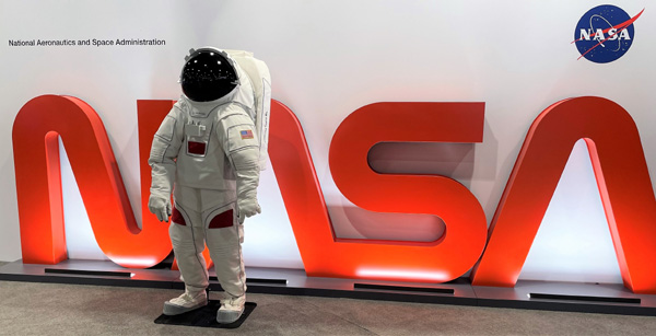 A next-generation Extravehicular Mobility Unit, which was developed by Collins Aerospace, that will be used on the International Space Station and future low-Earth orbital outposts.