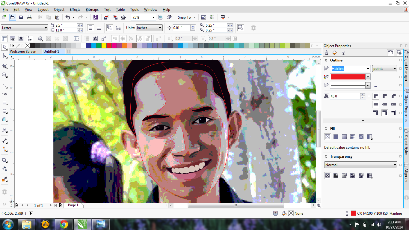 Cara Membuat Foto Menjadi Kartun Dengan CorelDRAW X4 X5 X6 X7 X8