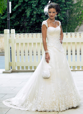 Cap Slevees Wedding Dress