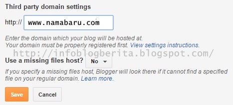 Cara Setting ( Konfigurasi ) Custom Domain GoDaddy.com ke Blogger 