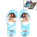 Custom Sky Blue Personalized Photo Flip Flop Sandals