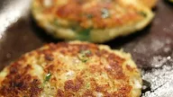 Vegan Richa Potato Quinoa Patties with Chickpea curry
