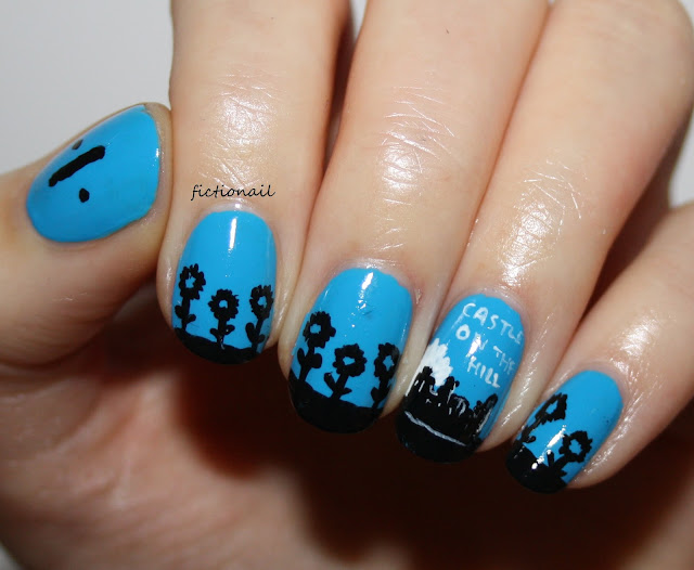 Ed Sheeran Nail Art Castle on the Hill Divide Nail Art