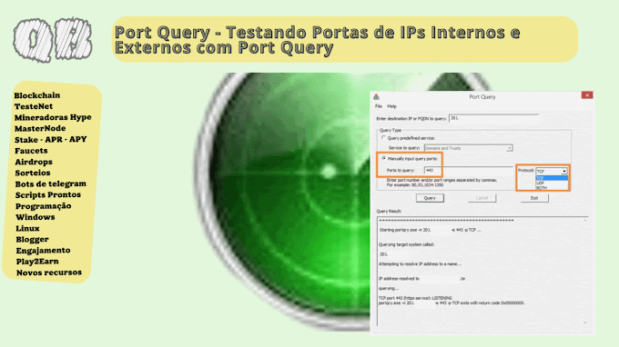 Windows - Port Query - Testando Portas de IPs Internos e Externos com Port Query